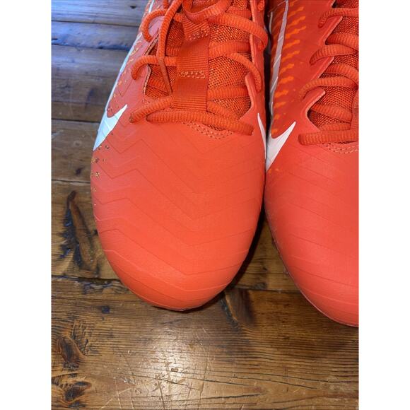 Nike Alpha Menace Pro 2 Mid Football Cleats Men's Sz 13 Orange USED AQ3209-800 - Picture 4 of 16